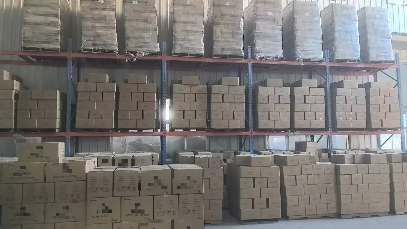Warehouse interior with finished goods inventory